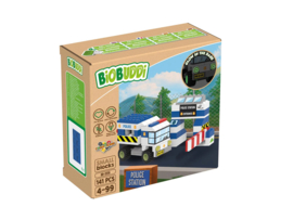 BiOBUDDi Politieauto met Slagboom BB-2038  141 dlg.