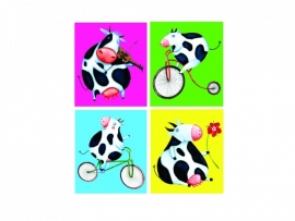 Stickers grappige koeien - serie 4