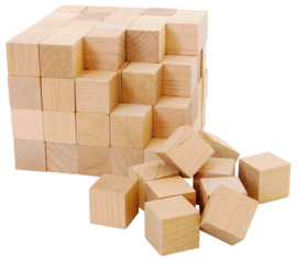 Houten kubus blokken