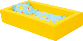 Foam bed 140x75x25cm - Geel