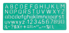 Lettersjabloon Linex 10mm hoofdletters/letters/cijfers