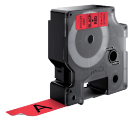 Labeltape Dymo 45807 D1 720870 19mmx7m zwart op rood