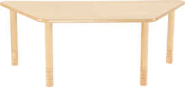 Trapezium Flexi tafel 150,5x80x80cm beuken 58-76cm hoogte verstelbaar