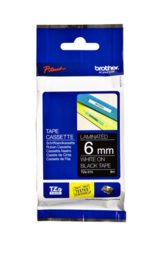 Labeltape Brother P-touch TZE-315 6mm wit op zwart