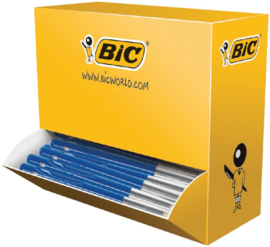 Balpen Bic M10 blauw medium doos 90+10 gratis