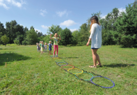 Ladder met cirkels - hoepels