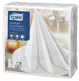 Servetten Tork 478711 LinStyle 1laags 39x39cm wit 50st.