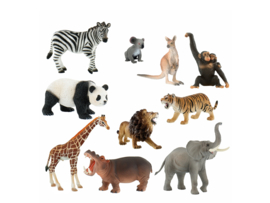 Wilde dieren - set van 10