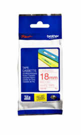 Labeltape Brother P-touch TZE-242 18mm rood op wit