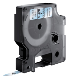 Labeltape Dymo 43610 D1 720770 6mmx7m zwart op transparant