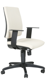 INTRATA bureaustoel met lage rugleuning zwart - beige