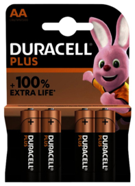 Batterij Duracell Plus 4xAA