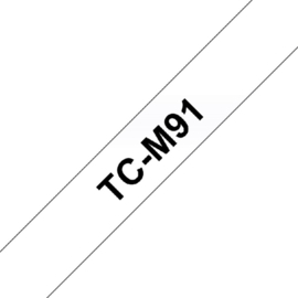 Labeltape Brother P-touch TC-M91 9mm zwart op transparant