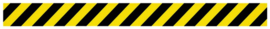 Vloersticker OPUS 2 rechte lijn geel/zwart