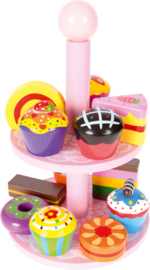 Muffins - houten set met plateau