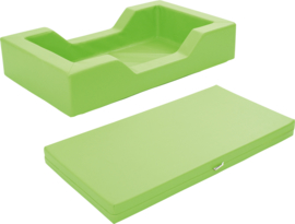 Foam bed met uitsparingen 128x75x25cm  - Lime groen
