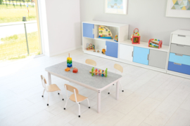 Stil tafelblad Plus, rechthoekig, 60 x 120 cm - grijs