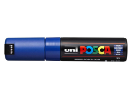 Verfstift Posca brede punt 4.5 - 5.5 mm. donkerblauw