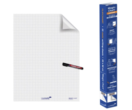 Magic-Chart Legamaster Whiteboard 60x80cm wit ruit 25 vel