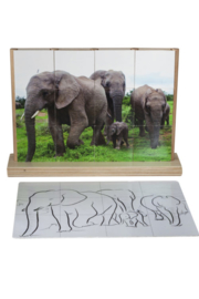 Verticale puzzels  - Olifant