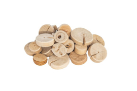 Ronde schijven hout doorsnee 2-4 cm  1 kilo