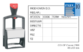 Tekststempel Colop 2800 +bon 10regels 68x49mm