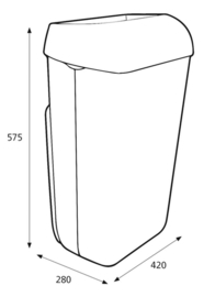 Afvalbak Katrin 91912 50liter wit