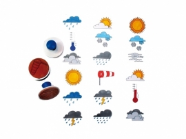 Stempels Ø 7,5cm - Het weer