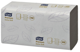 Handdoek Tork H2 600297 Premium 2laags 21x34cm 7x100st