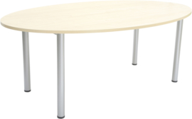 Ovale tafel 100 x 180 cm esdoorn