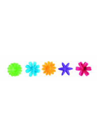 Bloemen polyester 5cm assorti  300 stuks