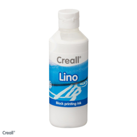 Creall lino/blockprint verf wit