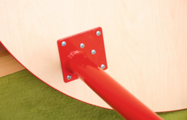Ronde Quint-tafel 90 cm 40-58cm hoogte verstelbaar rood