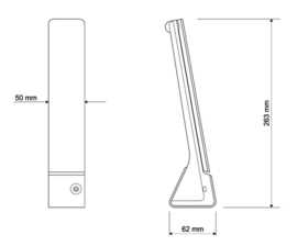 Bureaulamp MAULseven LED colour vario op accu zwart