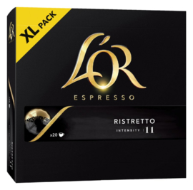Koffiecups Douwe Egberts L'Or Espresso Ristretto 20 stuks