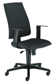 INTRATA bureaustoel met hoge rugleuning,  zwart - zwart