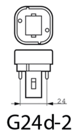 Spaarlamp Philips Master PL-C 2P 18W 1200 Lumen 830 warm wit