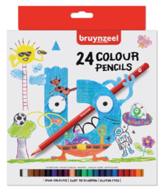 Kleurpotloden Bruynzeel Kids blister à 24 stuks assorti