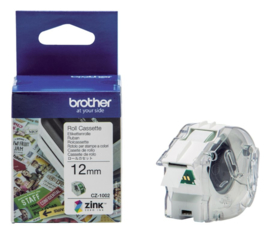 Labeletiket Brother CZ-1002 12mmX5m kleur opdruk