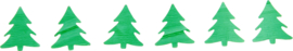 Confetti - groene kerstbomen