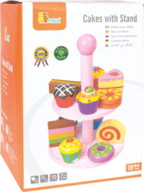 Muffins - houten set met plateau