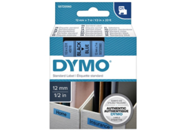 Labeltape Dymo 45016 D1 720560 12mmx7m zwart op blauw