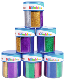 Glitter 80 gram - set van 6 kleuren