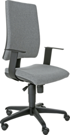 INTRATA bureaustoel met hoge rugleuning, zwart - grijs
