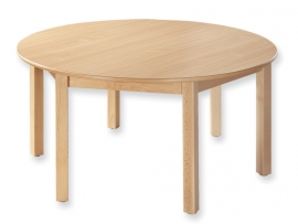 beukenhouten Tafel rond 120 cm. 46-76