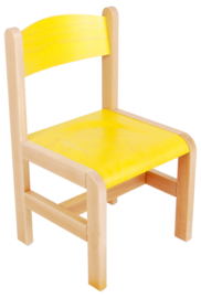 Houten stoel - geel maat 1-3
