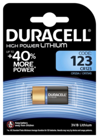 Batterij Duracell 1xCR123 high power lithium