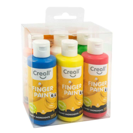 Creall-fingerpaint 6x80ml - Assorti