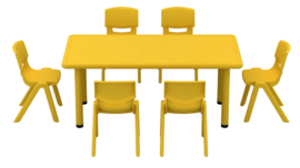 Dumi rechthoekige tafel - geel