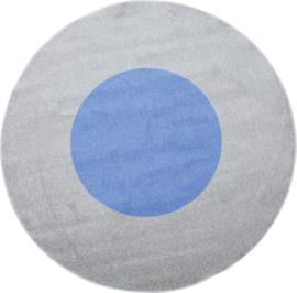 Rond tapijt - diam. 200cm - grijs/blauw